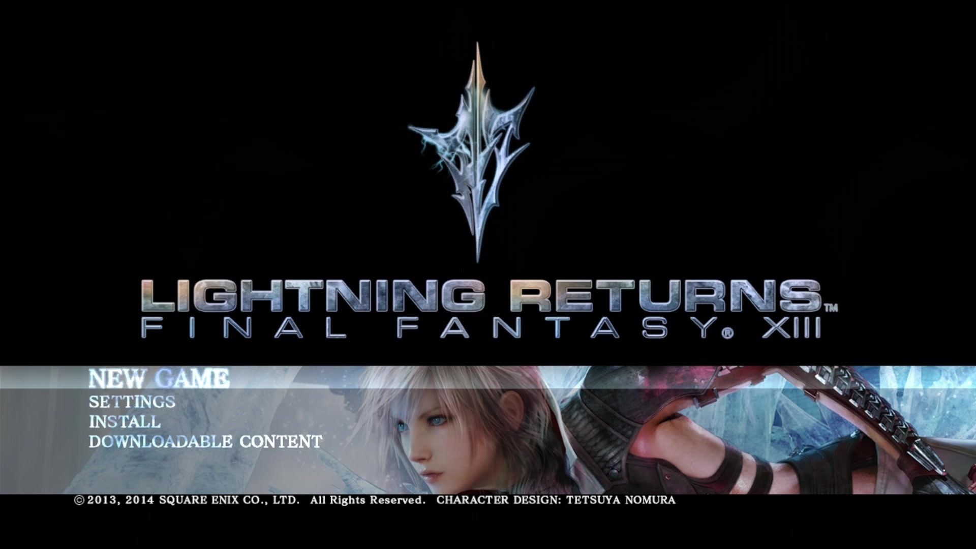 Lightning Returns: Final Fantasy XIII [Collector's Edition] title screen for Xbox 360